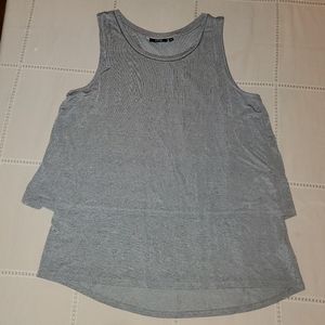 Apt. 9 Dressy Tank top with beaded neckline & split-layer detail in the back EUC